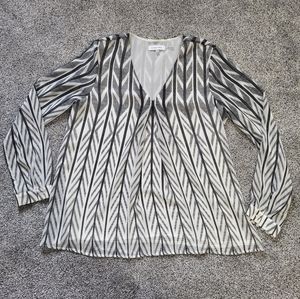 Calvin Klein Long Sleeve Blouse Size Medium